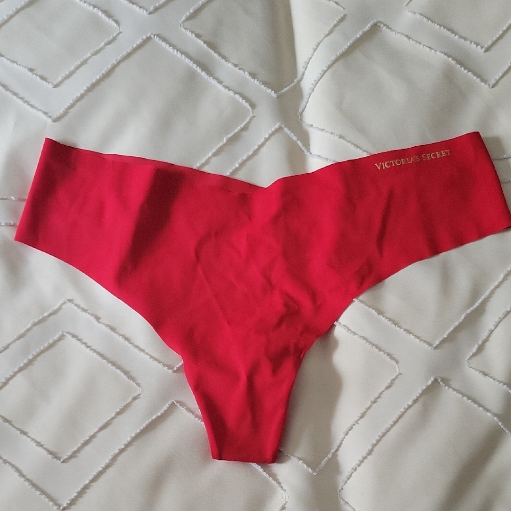 Victoria's Secret Bright Red Seamless Thong